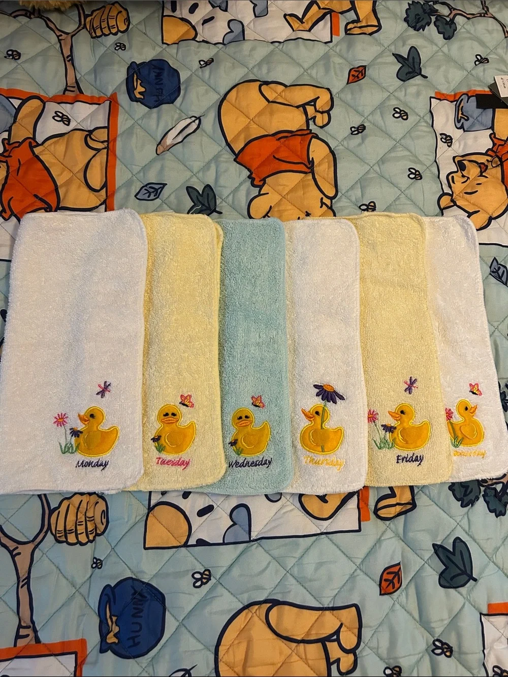 Duck Embroidered Hand Towels Monday to Saturday